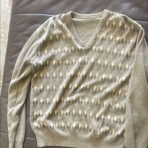 Men's Gray Argyle Sweater